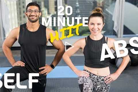 20 Minute HIIT Abs Focused Bodyweight Workout - No Equipment at Home With Warm-Up & Cool-Down | ..